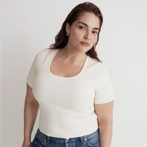 Madewell Ottoman Crop Ribbed Tee